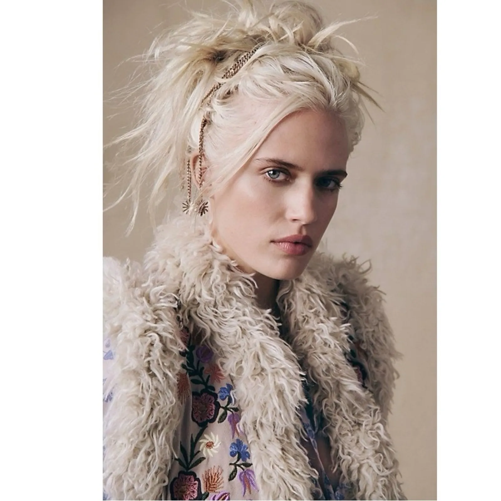 Free People Majestic Hair Piece Silver Black Bohemian Renaissance Medieval - Image 11