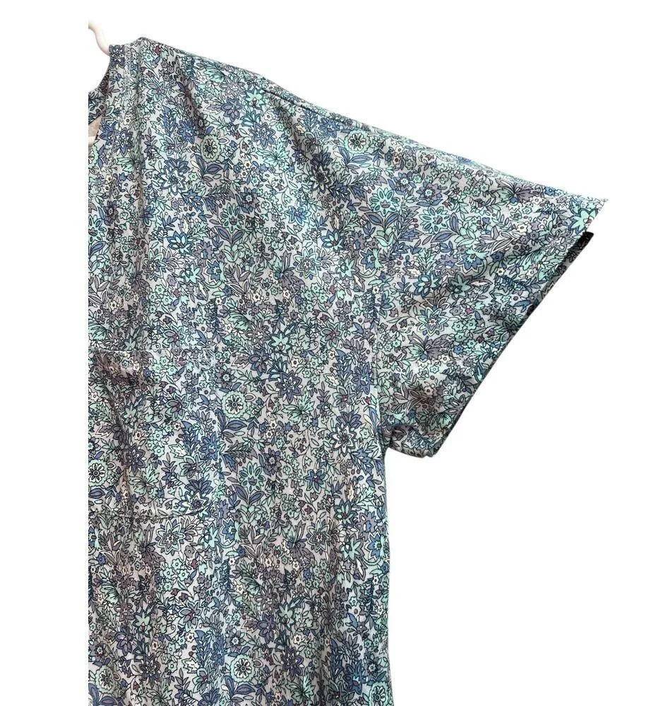 J.Jill Sleep Ultra Soft Relaxed Tee Cotton Modal Women's Top XL Floral - Image 4