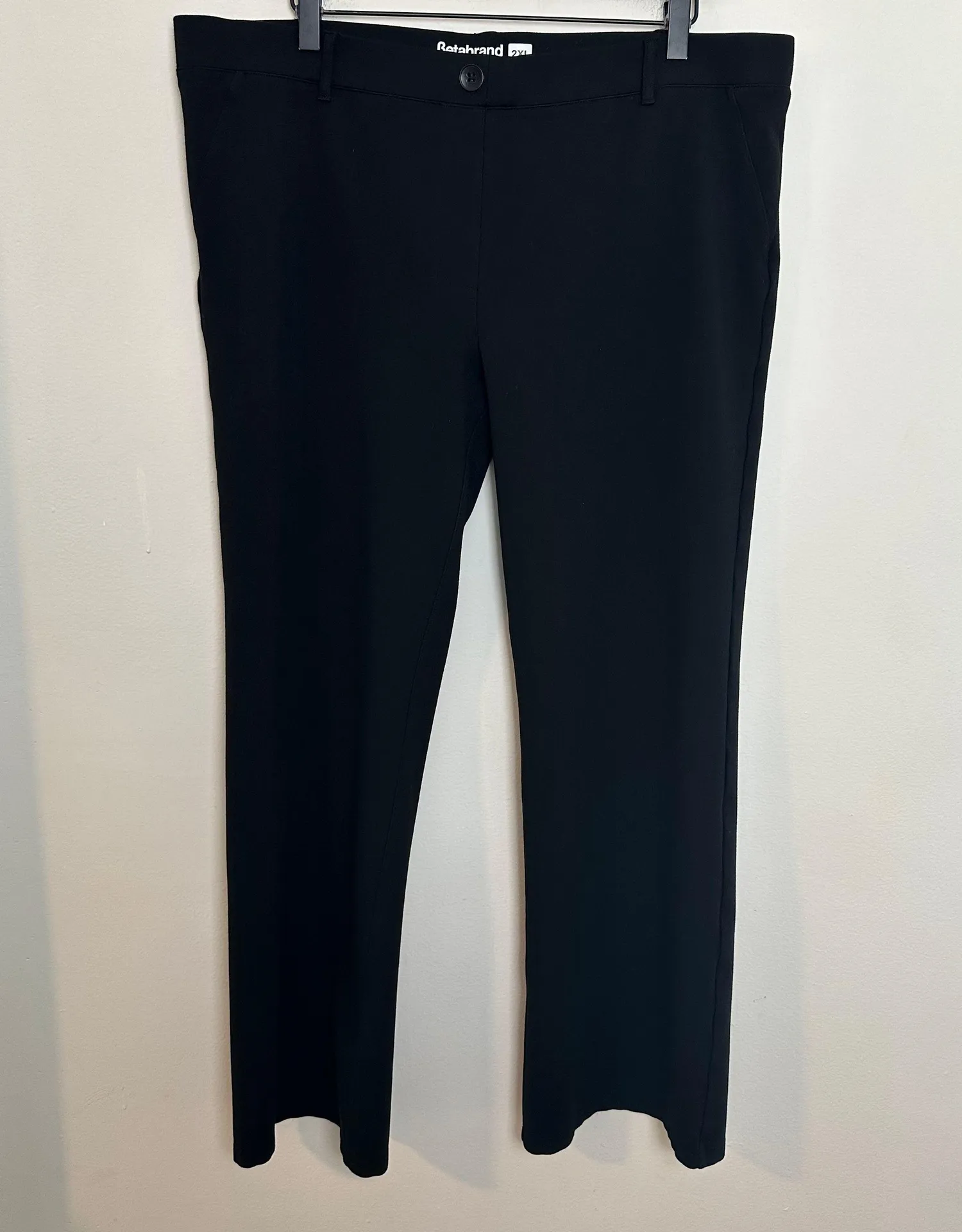 - Classic Dress Pant Straight Leg Black Business Career Office - Image 2