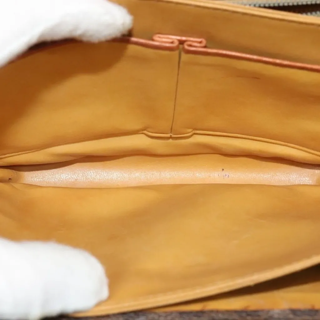 CELINE Macadam Canvas Shoulder Bag PVC Leather Brown Authentic - Image 3