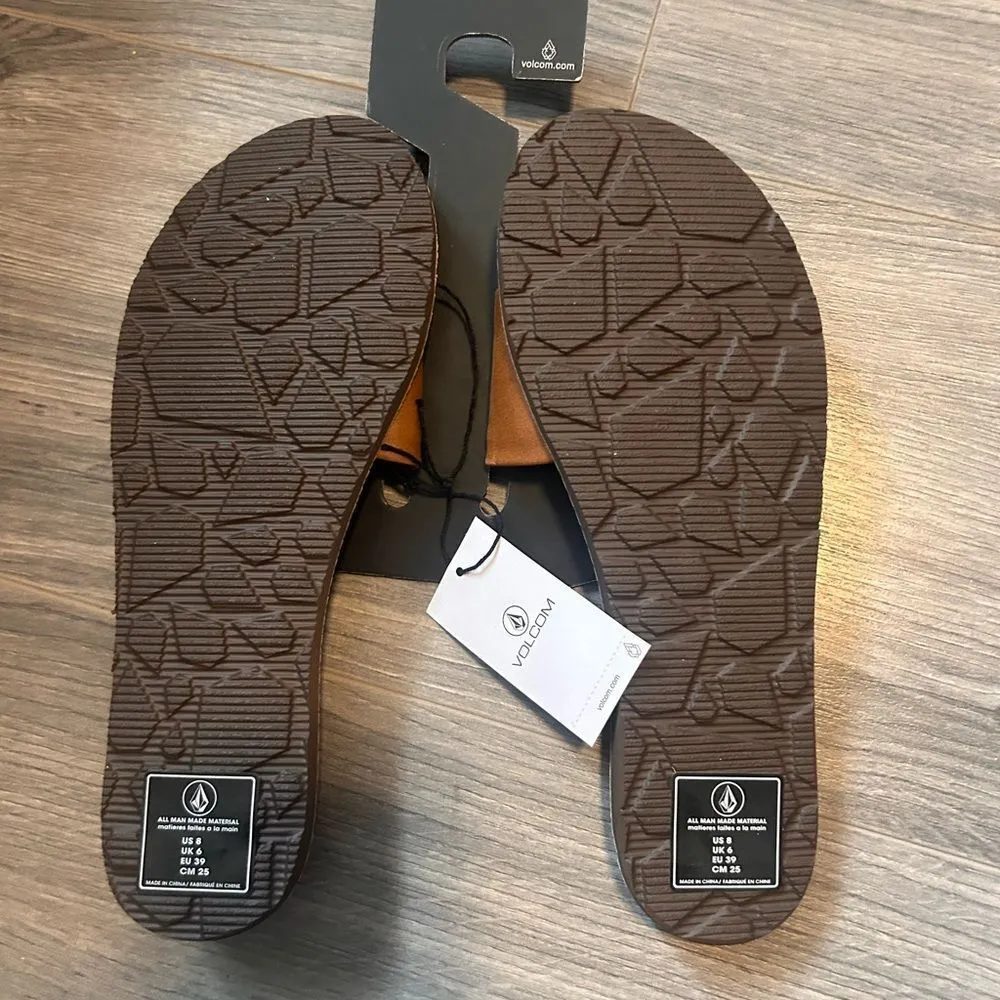 Volcom Brown simple Slide Sandals - Image 3
