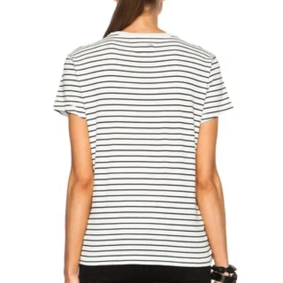 CURRENT/ELLIOTT
Sophomore Cotton Top
Color: Oakland Stripe Sz 2/M Black Size M - Image 3