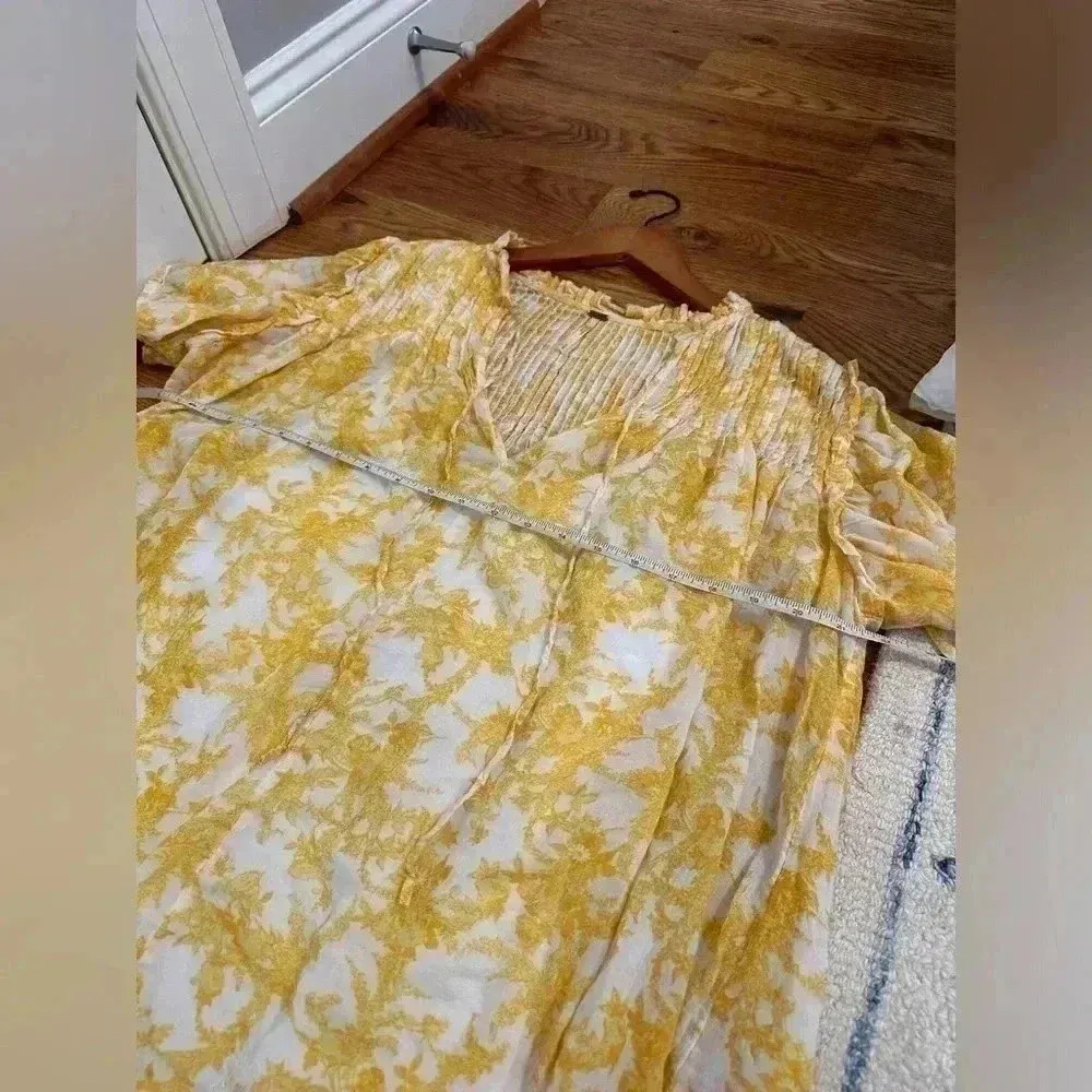 Free People Marigold Lace-Hem Cotton Shift Dress Women's Size S - Image 8