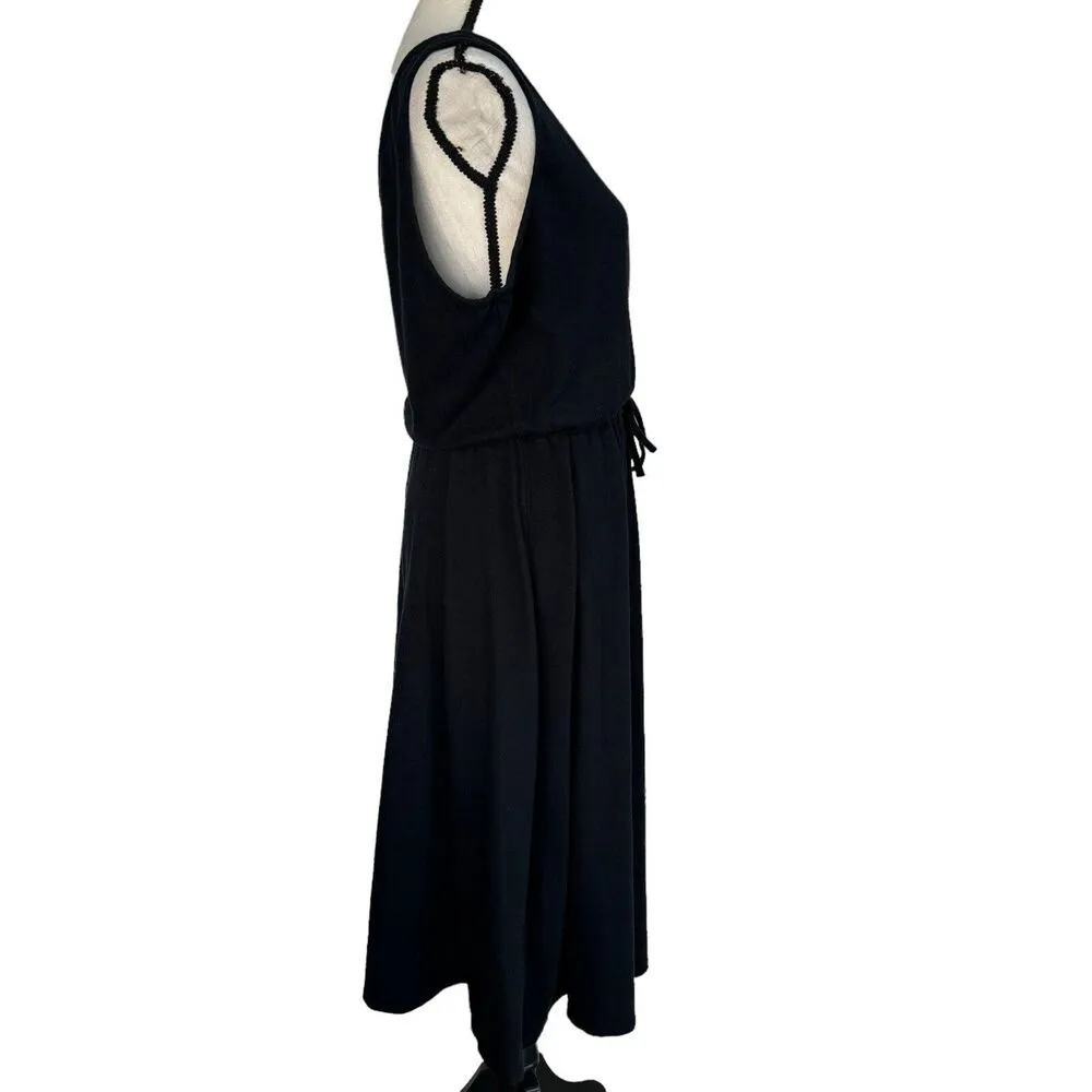 Style & Co X-Large A-Line Dress Sleeveless Stretch Scoop Neck Drawstring Black - Image 3