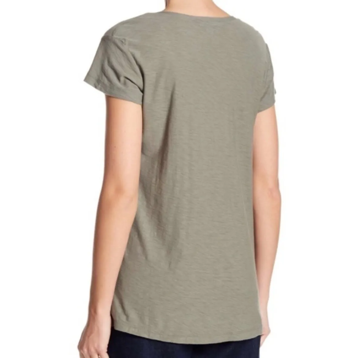 JAMES PERSE Standard SignetGreen Deep V Neck Short Sleeve T Shirt Size - Image 3