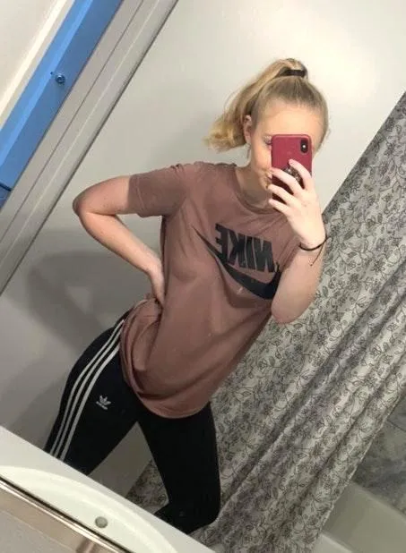 Adidas Black Leggings White Stripes - Image 2