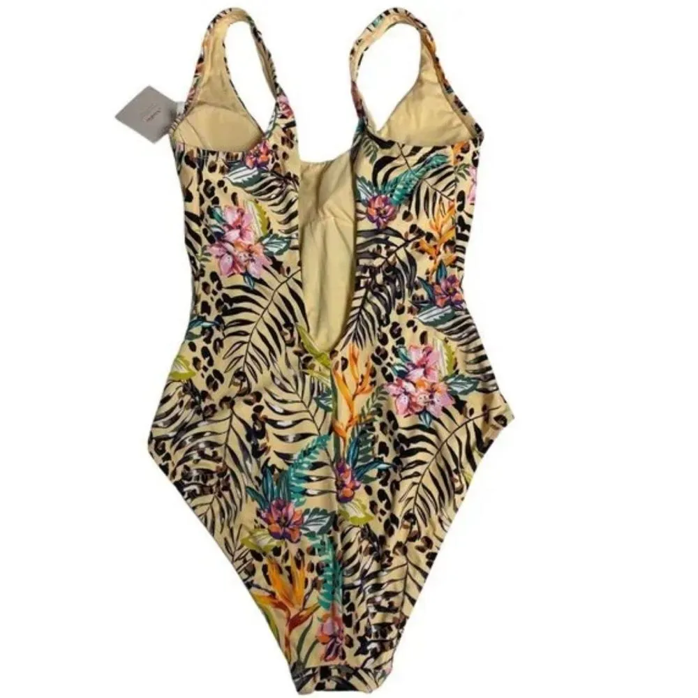 Andie The Amalfi palm leopard One Piece NWT White - Image 3