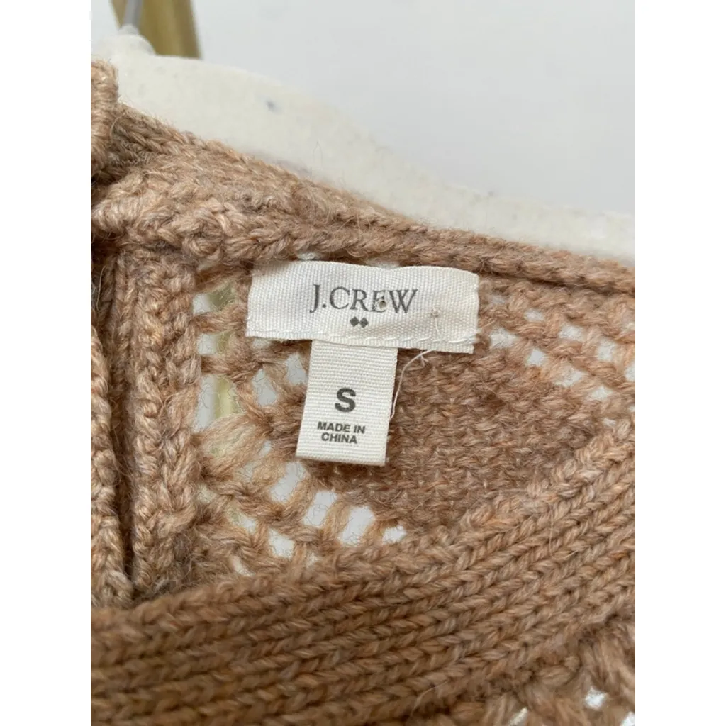 J Crew Lace Knit Alpaca Wool Sweater Quiet Luxury Soft Neutral Old Money Preppy - Image 5