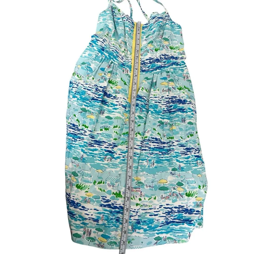 Lilly Pulitzer Alexi Dress ResortWhite High Tide Toile Zipper Front Size 2 - Image 7