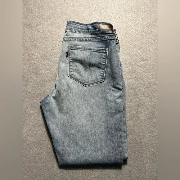 Levi’s Bold Curve Slim Leg Jeans 28x34 Women’s Blue Stretch Denim Mid Rise - Image 2