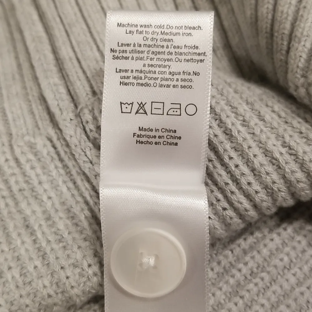💕LUNYA💕 Cozy Cotton Silk Polo Pullover Sweater ~ Light Grey M NWT Gray Size M - Image 14