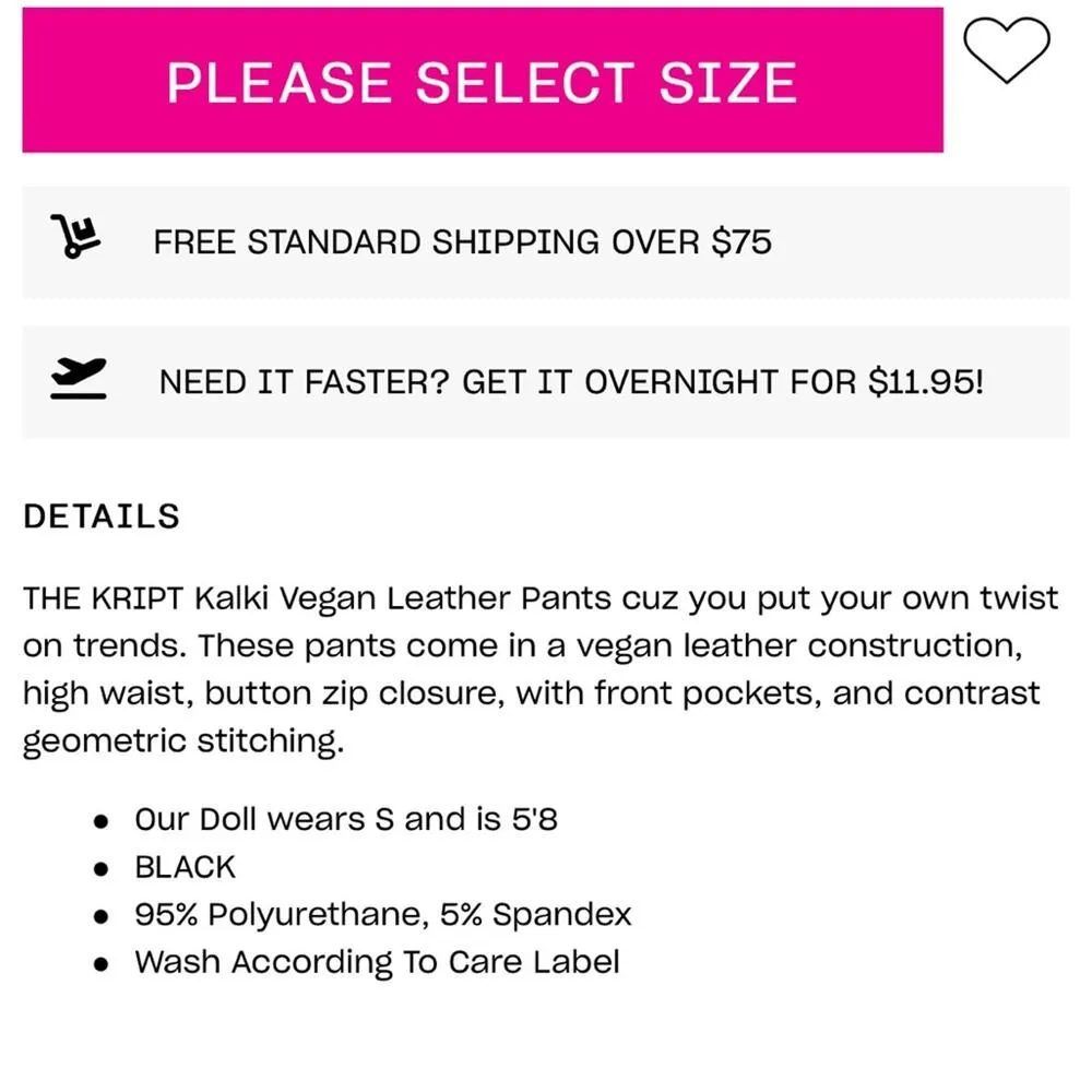 Dolls Kill - The Kript Kalki Vegan Leather Pants with Circular Top Stitching - Image 11