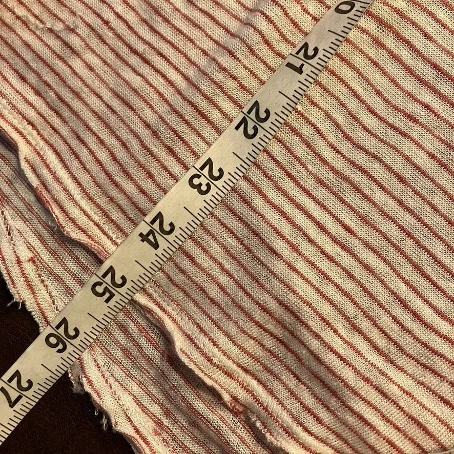 Sundance Linen Long Sleeve V Neck Top Pink Stripe Lightweight Made in Portugal M - Image 13