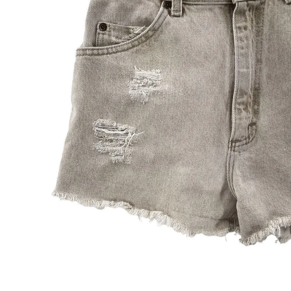 Vintage Lee Riders Distressed Denim Jean High Waisted Cutoff Shorts - Image 3