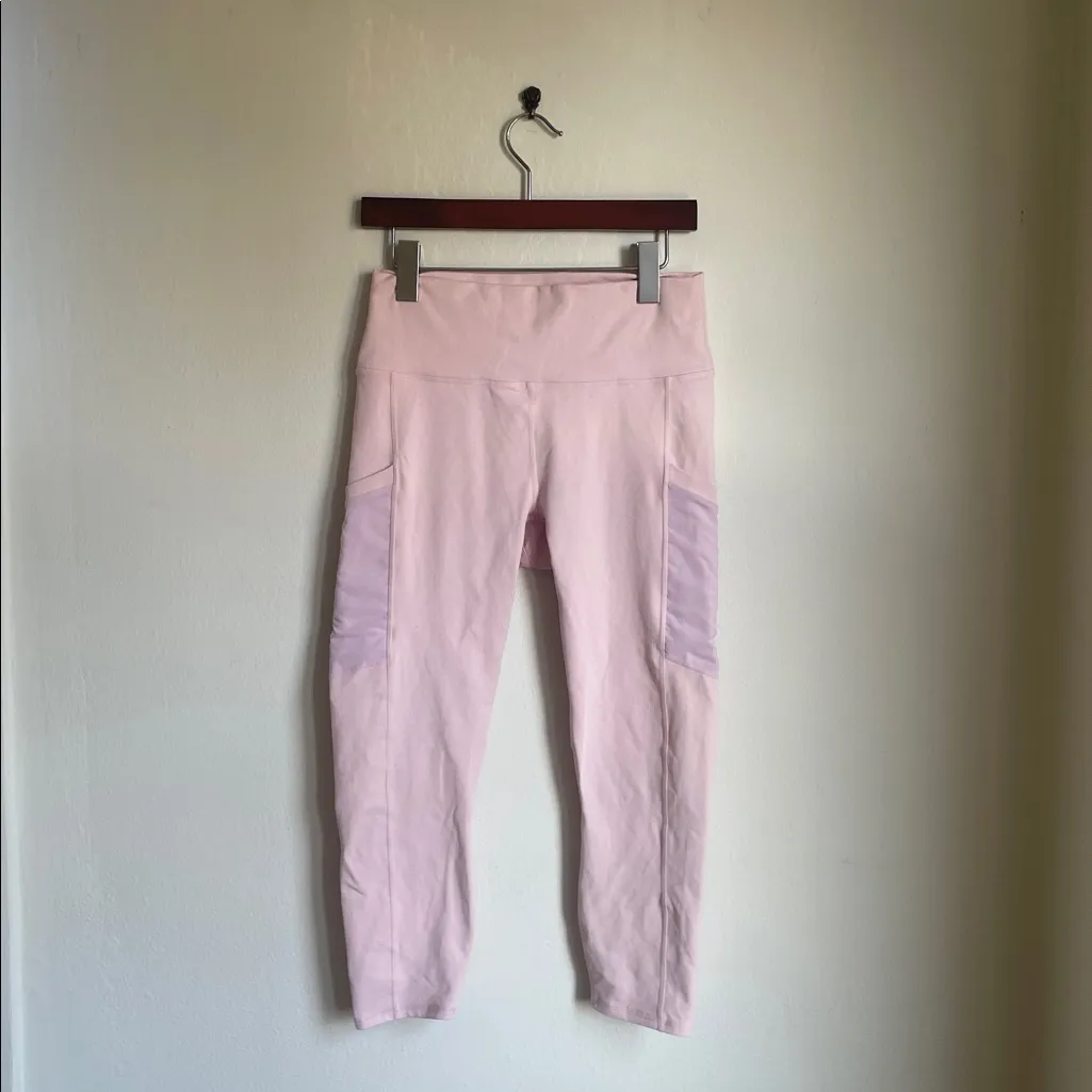 Fabletics Pink On-The-Go PowerHold Capri Leggings - Image 2