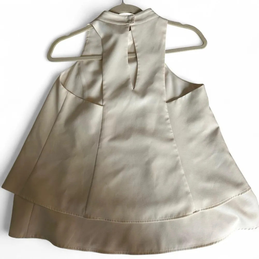 Crosby by Mollie Burch Cream Peplum Top | Size S | Chic & Flowy - Image 4