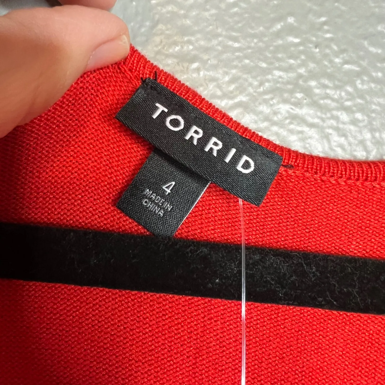 Torrid‎ Red Long Sleeve Sweater Dress Size 4X Lattice Top Skater Fit &Flare NWT - Image 5