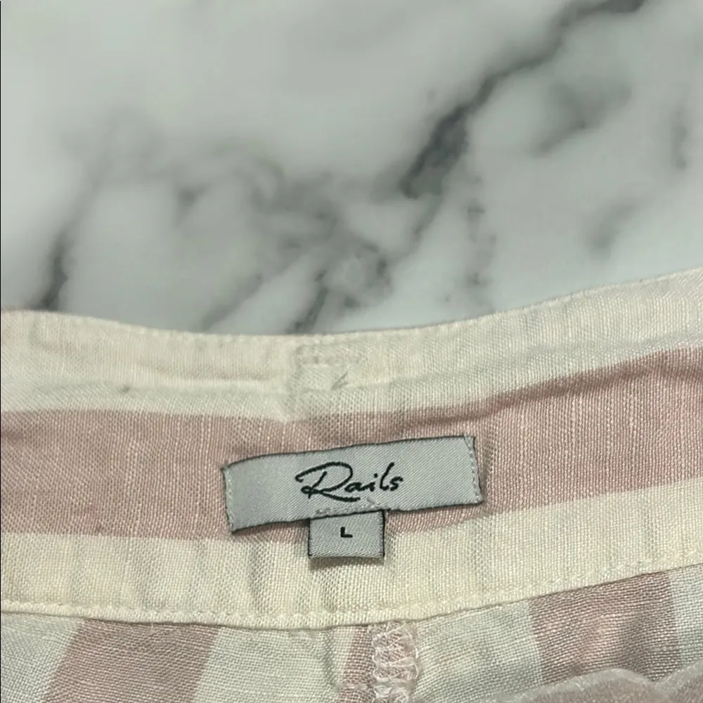 Rails Cream and Light Mauve High-Waisted Shorts - Image 2