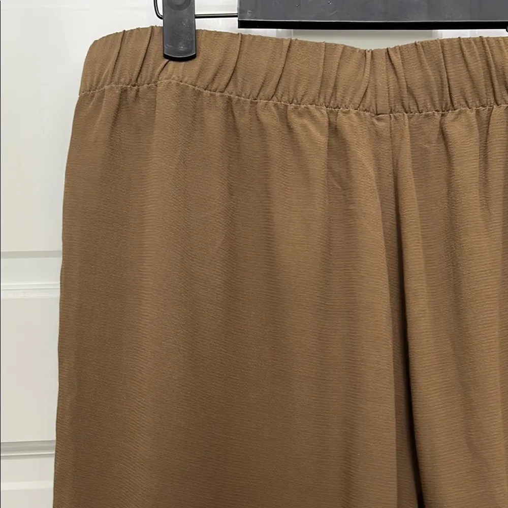 NWOT Eileen Fisher Chocolate Brown Crepe Tencel Blend Pull On Shorts - Sz Small - Image 12