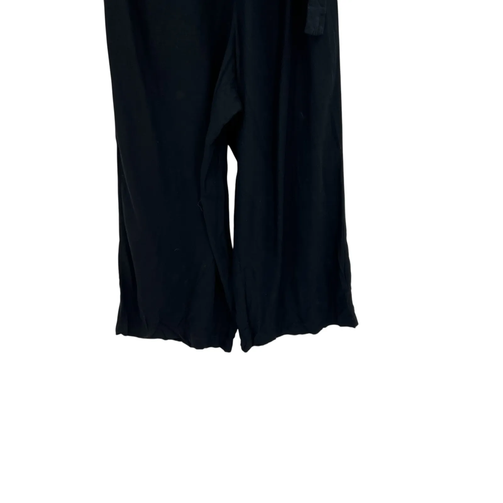 AllSaints‎ Laurel Jumpsuit Wrap Wide Leg Cropped Black Size XS - Image 8