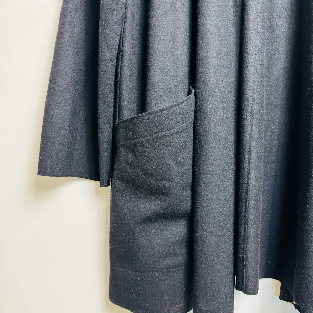 Eileen Fisher 100% wool shawl high collar thin jacket - Image 9