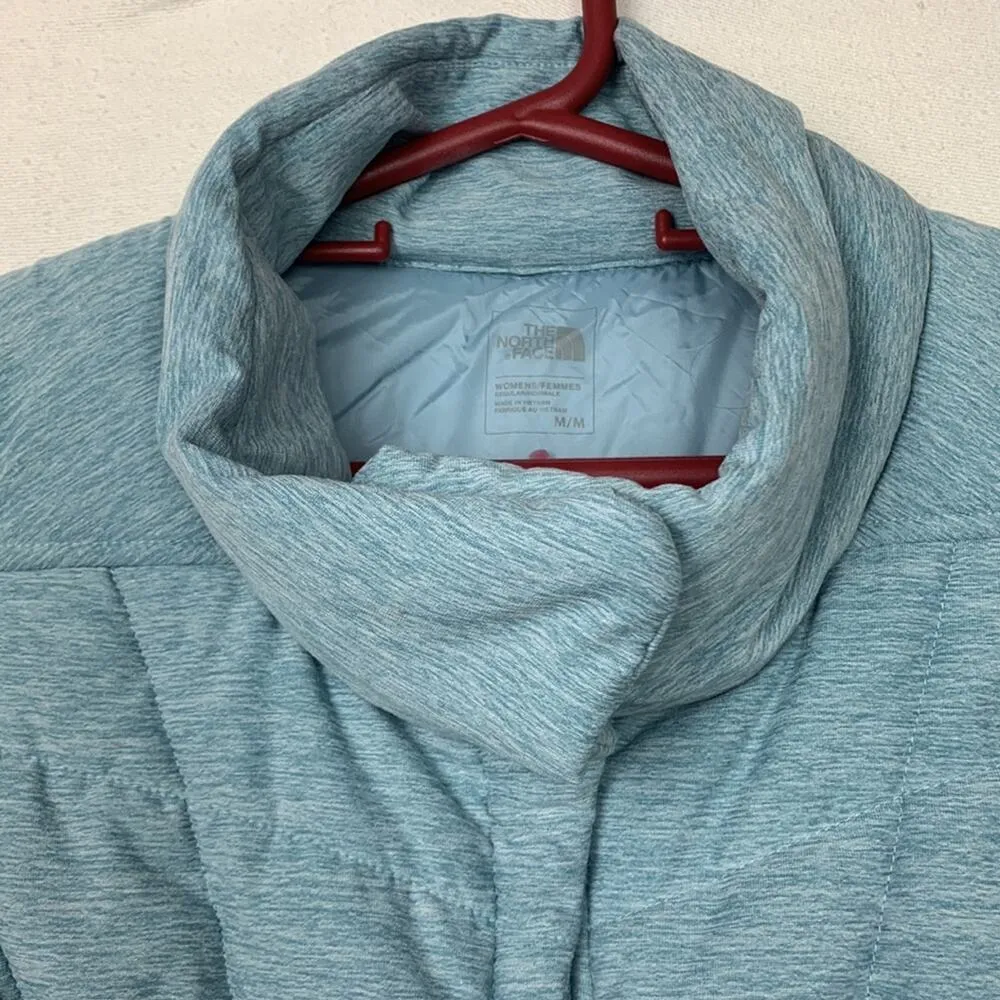 The North Face womens medium light blue vest puffer zip up cold gorp pata rei - Image 4