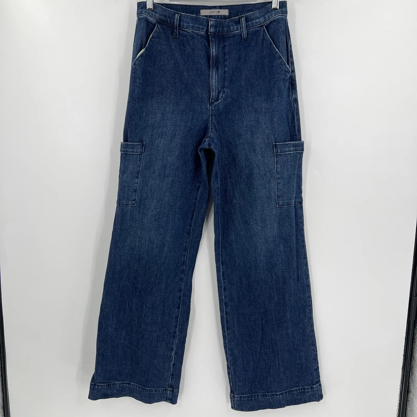Joes Jeans Dalia Cargo Wide Leg Women's Size 30 Dark Wash Blue Denim High Rise - Image 3
