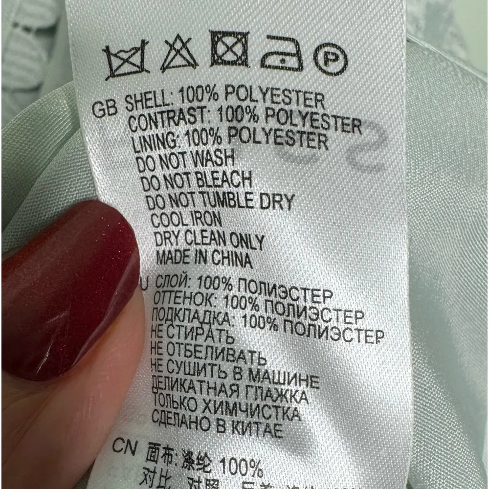 Reiss Liza Cap Sleeve Lace Dress in Sage Green Mint Green Dress Size 8 - Image 8