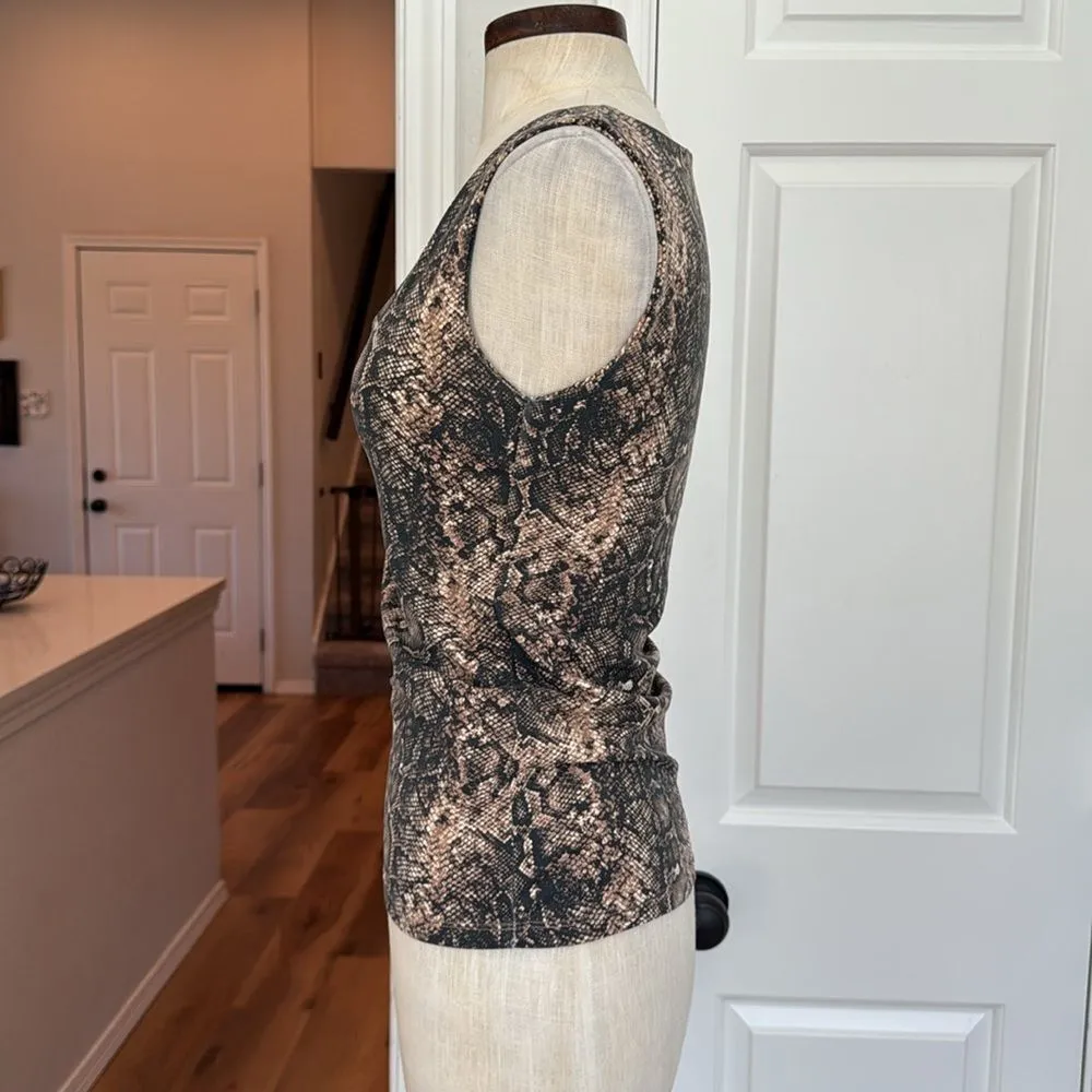 Snakeskin Print square neck Sleeveless Top Zara - Image 6