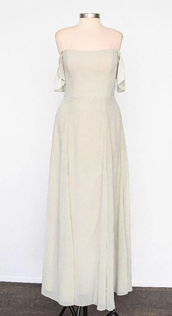Jenny Yoo -  Bridesmaid Elsie Off The Shoulder Flutter Sleeve Chiffon Dress - Image 2