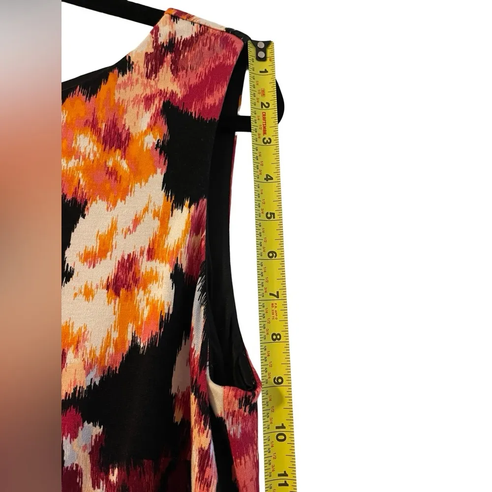  Floral Print Multi Color Knee Length Dress EUC Size L/12 (Chico’s Sz 2) - Image 7