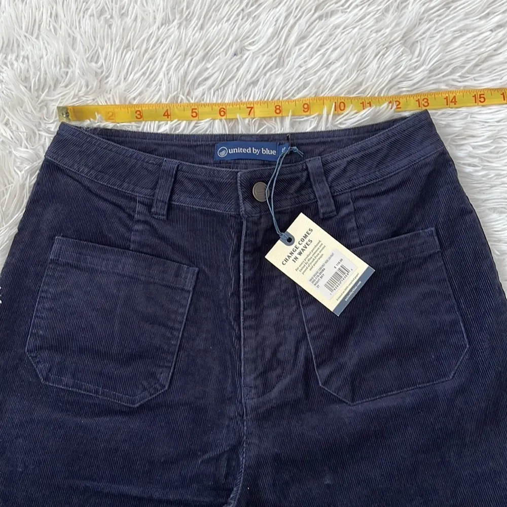 UNITED BY BLUE Women’s Organic Corduroy Wide Leg PantNight sky size 27 - Image 8
