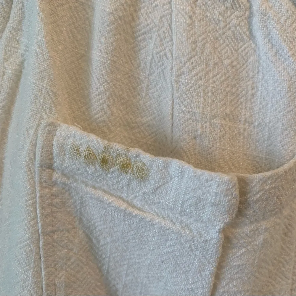 Blank NYC Fabulous Cropped Wide Leg Textured Linen Blend Paperbag Pants Belt 27 - Image 6