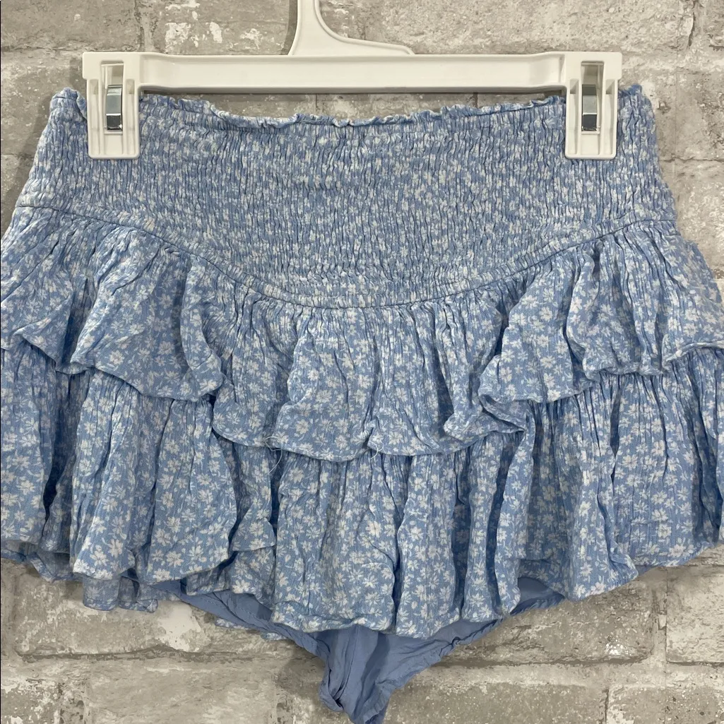 ROCK N RAGS SUNSHINE DAYDREAM SKORT IN BABY BLUE FLORAL - Image 3