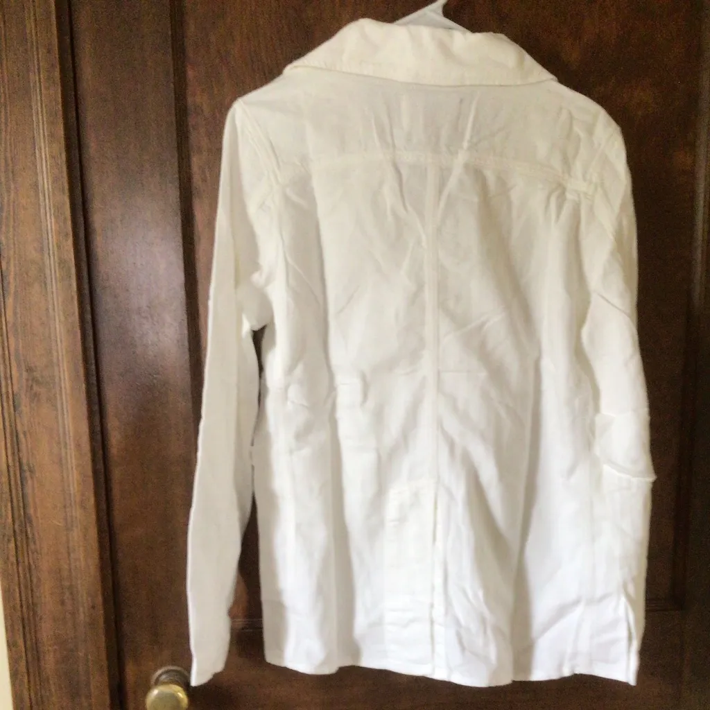 Free People x Sandrine Rose Empire Oversized Denim Jacket in Dust sz M NWT - Image 9