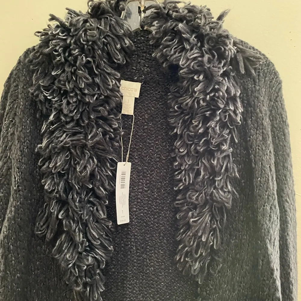 NWT Chico’s Drama Fringe Dina Longline Cardigan M - Image 8
