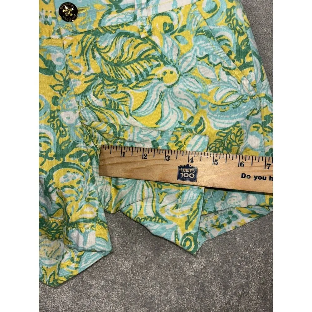Lilly Pulitzer The Callahan Short Dandelion Yellow‎ Beach Gypsies Sz 00 EUC - Image 7