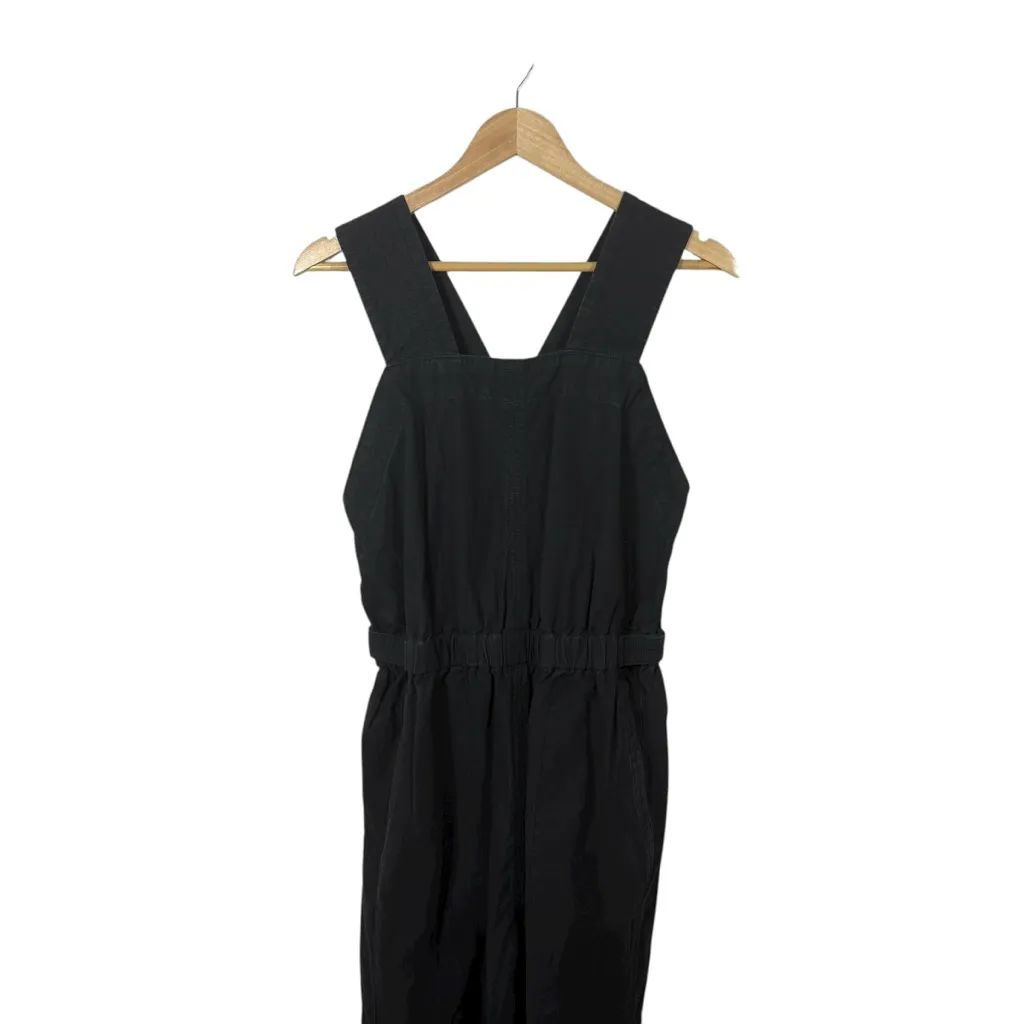 Everlane Women’s The Fatigue Apron Cotton/Linen Jumpsuit in Black Size 2 - Image 7