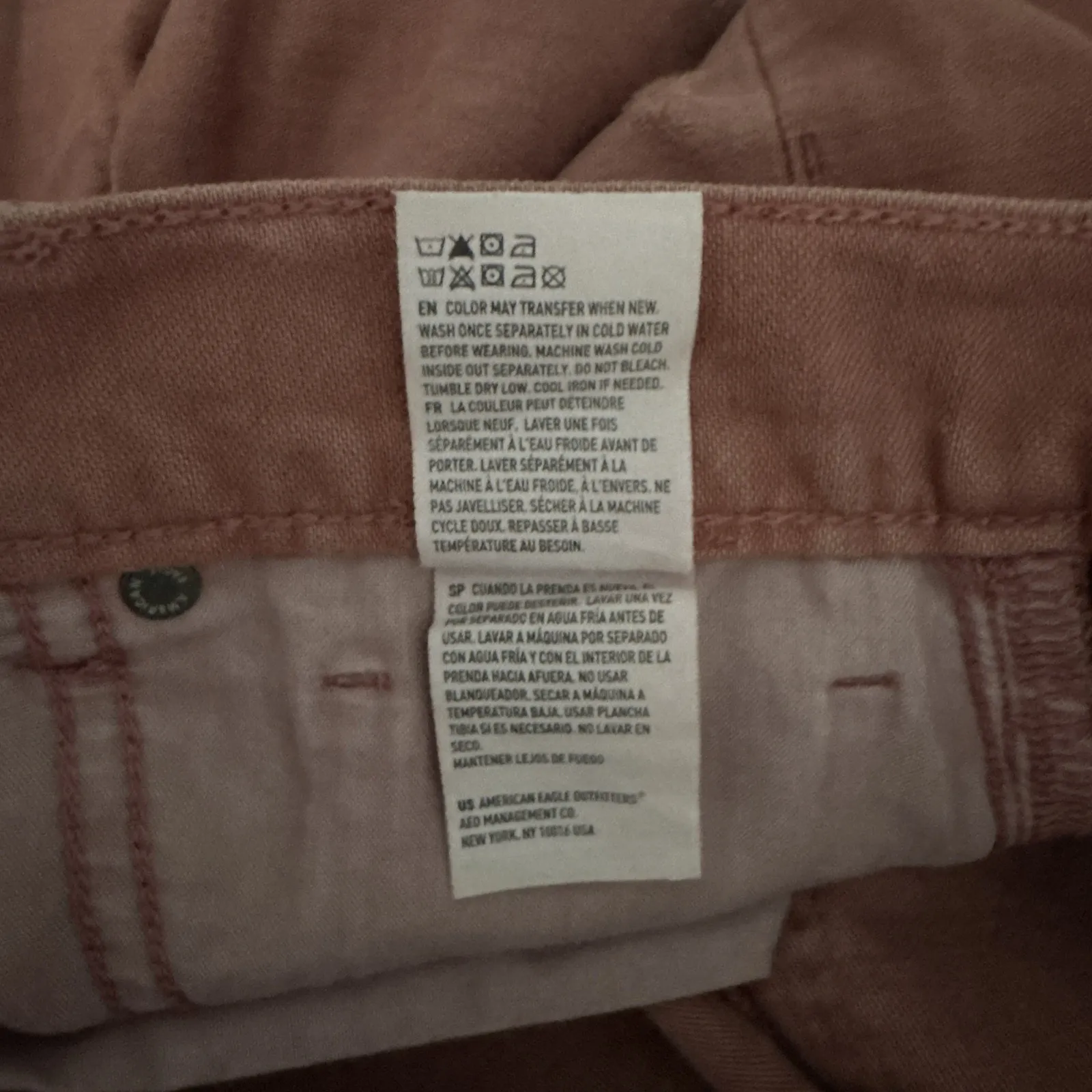 American Eagle Shorts Womens 2 Pink Cut Off‎ Denim Dwestroyed Festival Grunge - Image 9