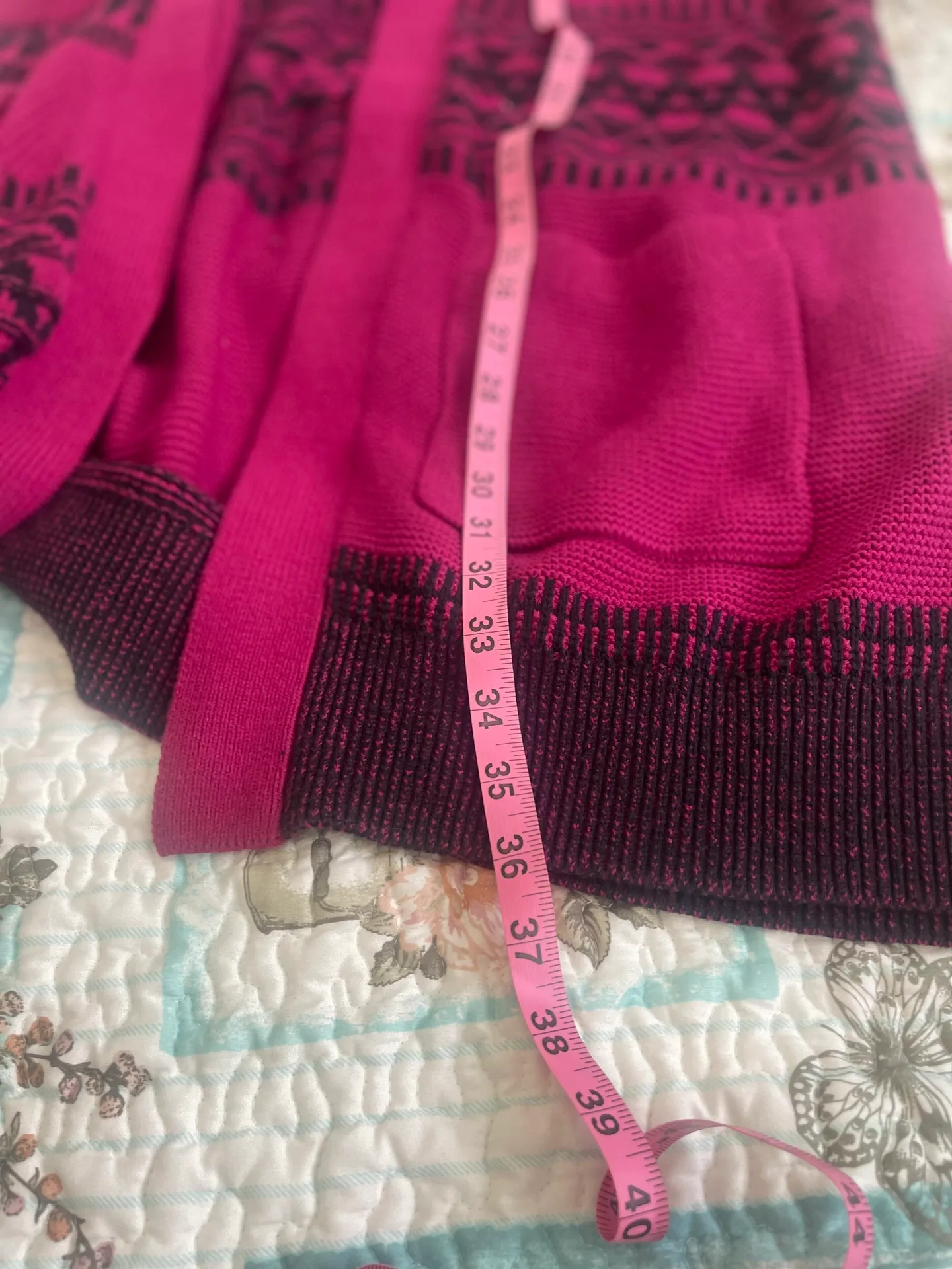 Aztec Print Open Cardigan Acrylic Blend - Image 6