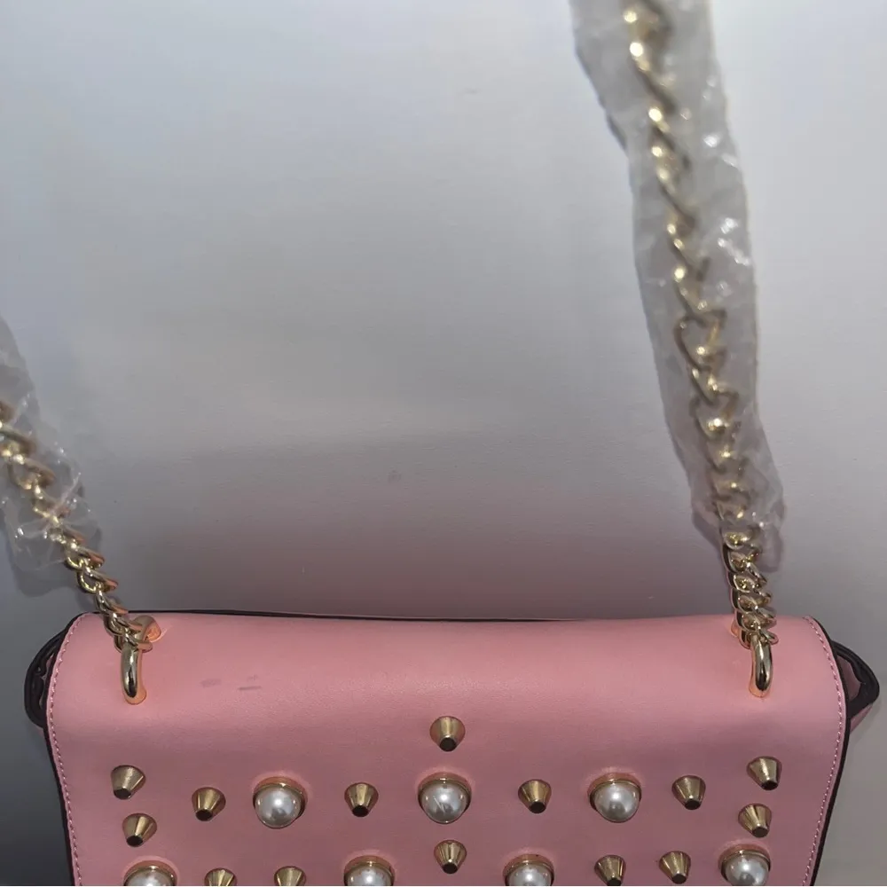 Pink Pearl Studded Crossbody Bag - Image 6