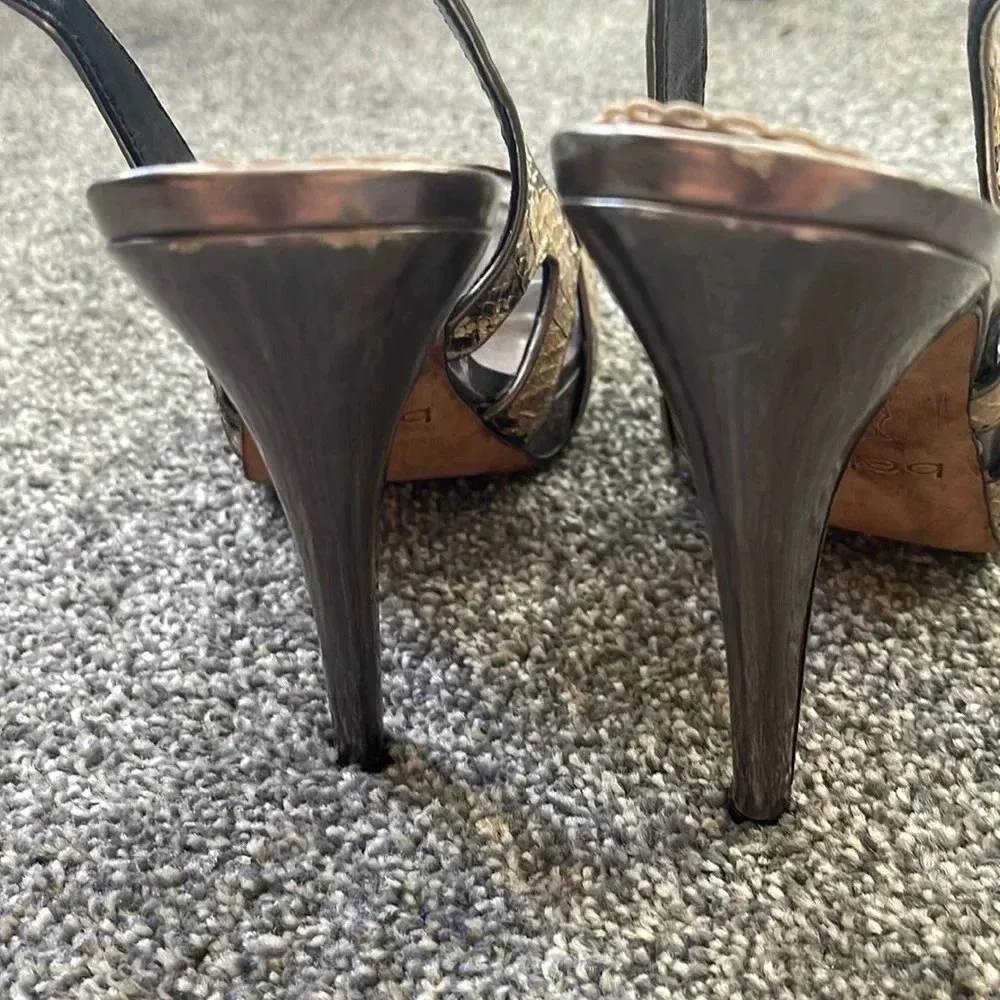 Bebe Women’s  snakeskin heels 7 - Image 4