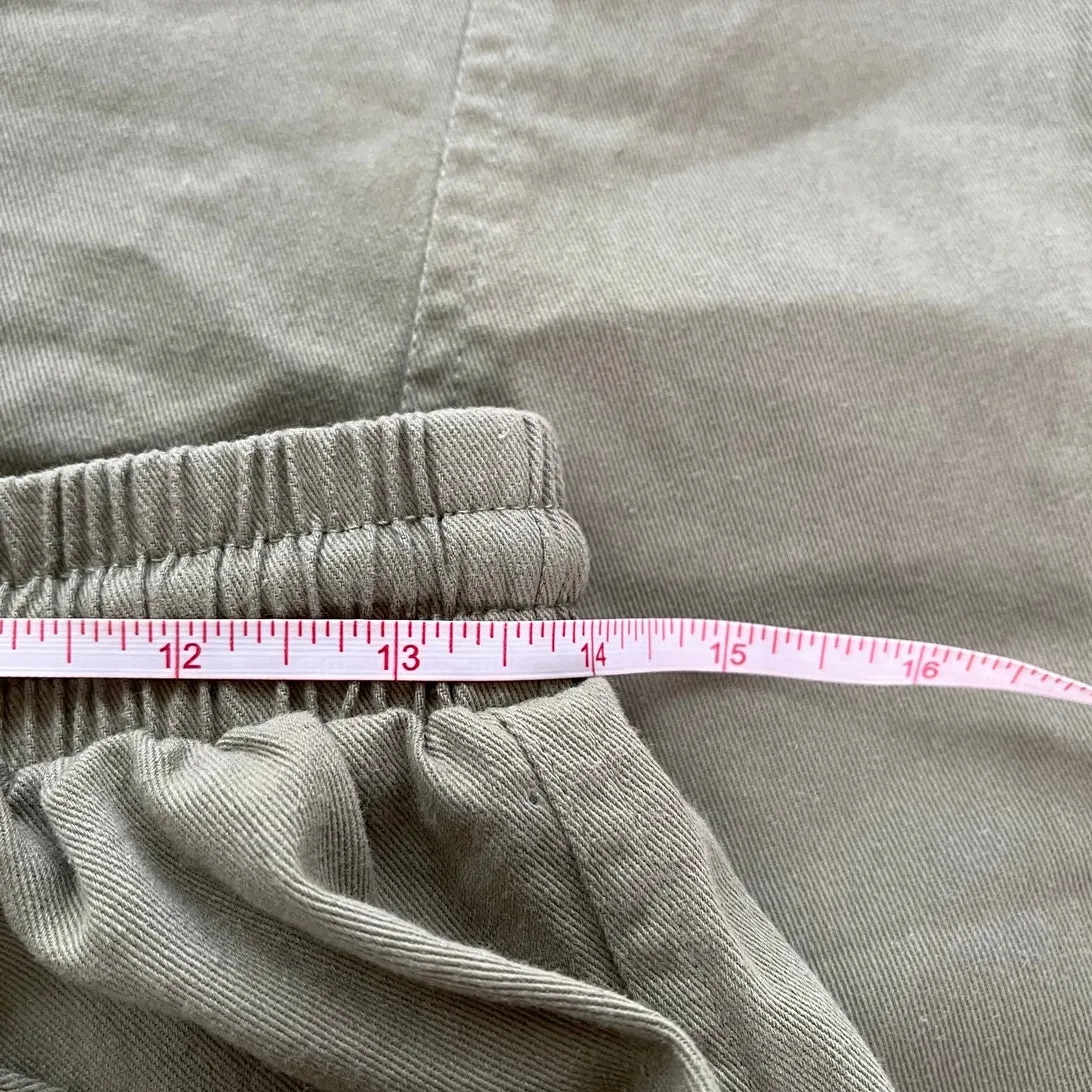 New 7 For All Mankind Cotton High Rise Cargo‎ Pants | Green Size Large - Image 6