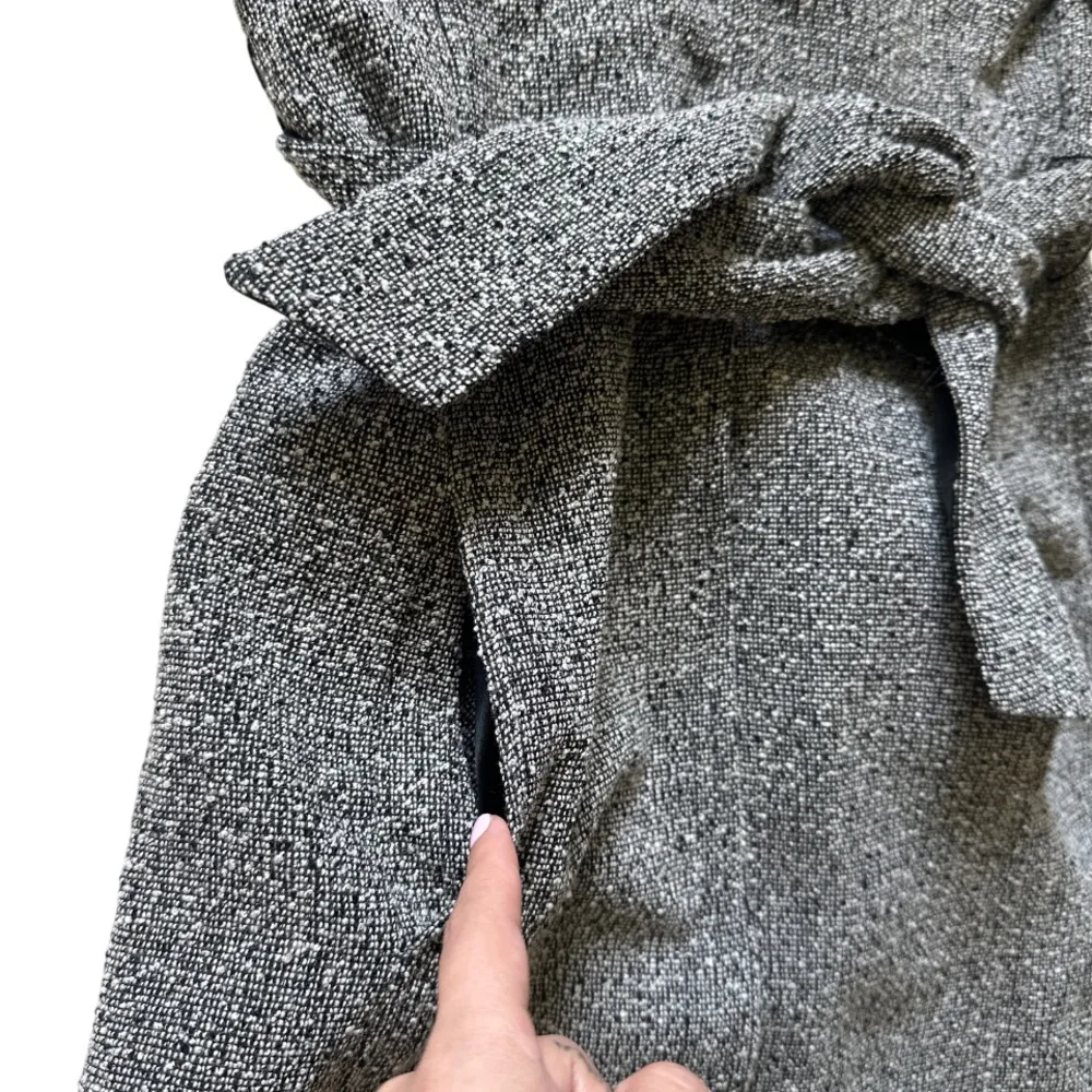 Guess Gray Winter Coat Faux Fur Collar Wool Blend Long Belted Pockets Women’s 2 - Image 3