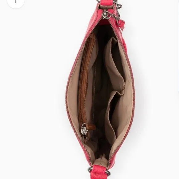 The Sak Lucia Crossbody Bag in Magenta Stitch Leather‎ NWT - Image 3