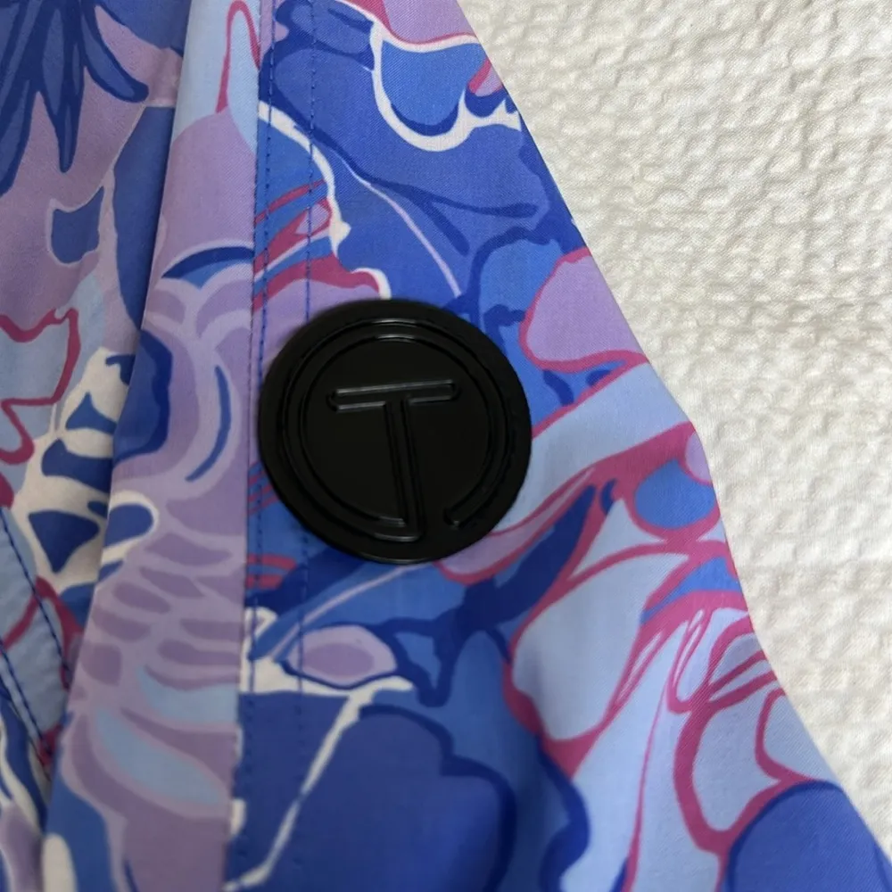 Talbots Lightweight Woven Stretch Bomber Jacket - Expressive Floral Sz M - Image 5