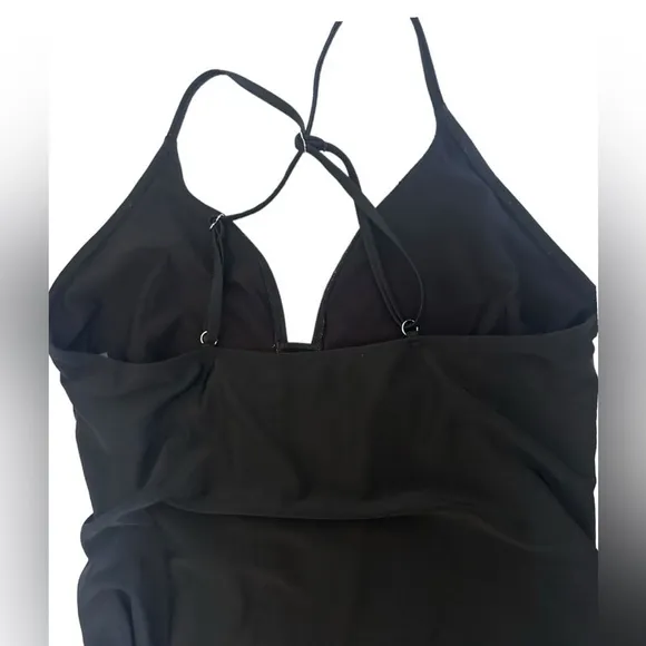 Swim Curve black Floral Embroidery‎ boho Cut Out One Piece Swimsuit size 3xl - Image 8