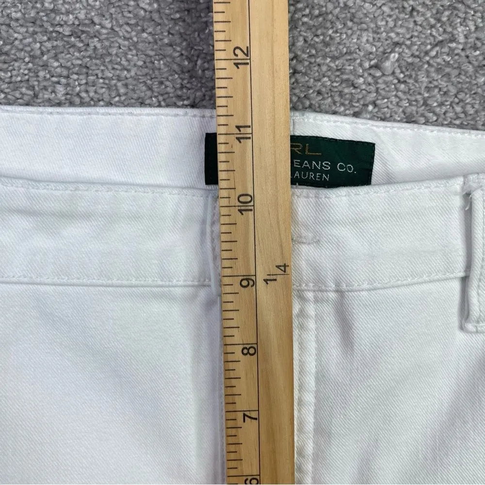 LRL Ralph Lauren Jeans Women’s 14 White Straight Leg High Rise Modern Curvy - Image 9