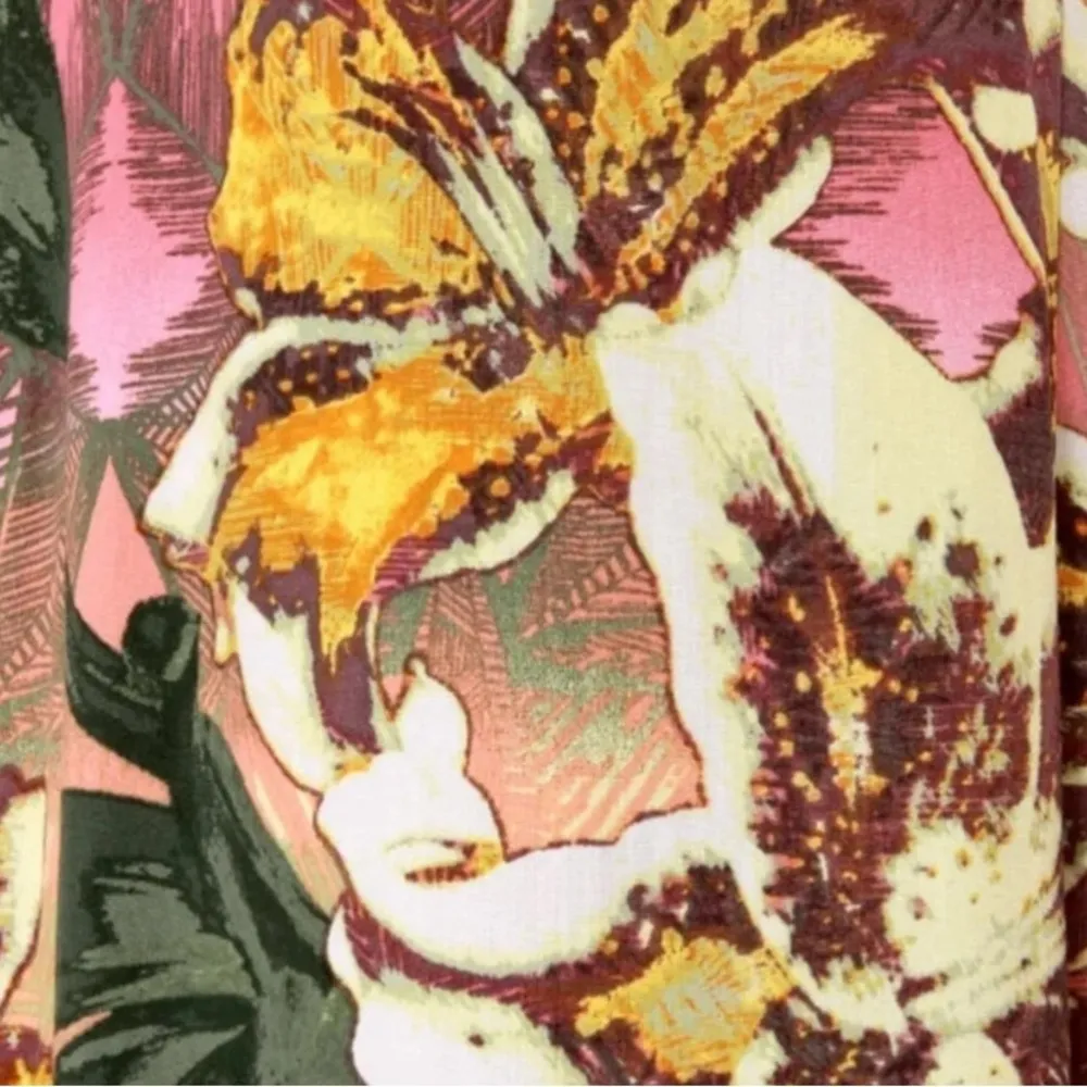 BB Dakota Pink Floral lily Print Wide-Leg palazzo Pants Resortwear vacation - Image 3