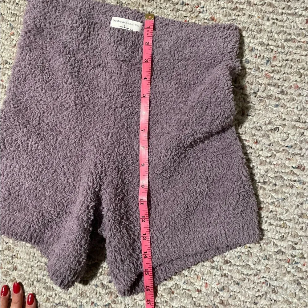 Aritzia The Group Babaton Retrea Fuzzy Lounge Short Purple- Size Small - Image 5